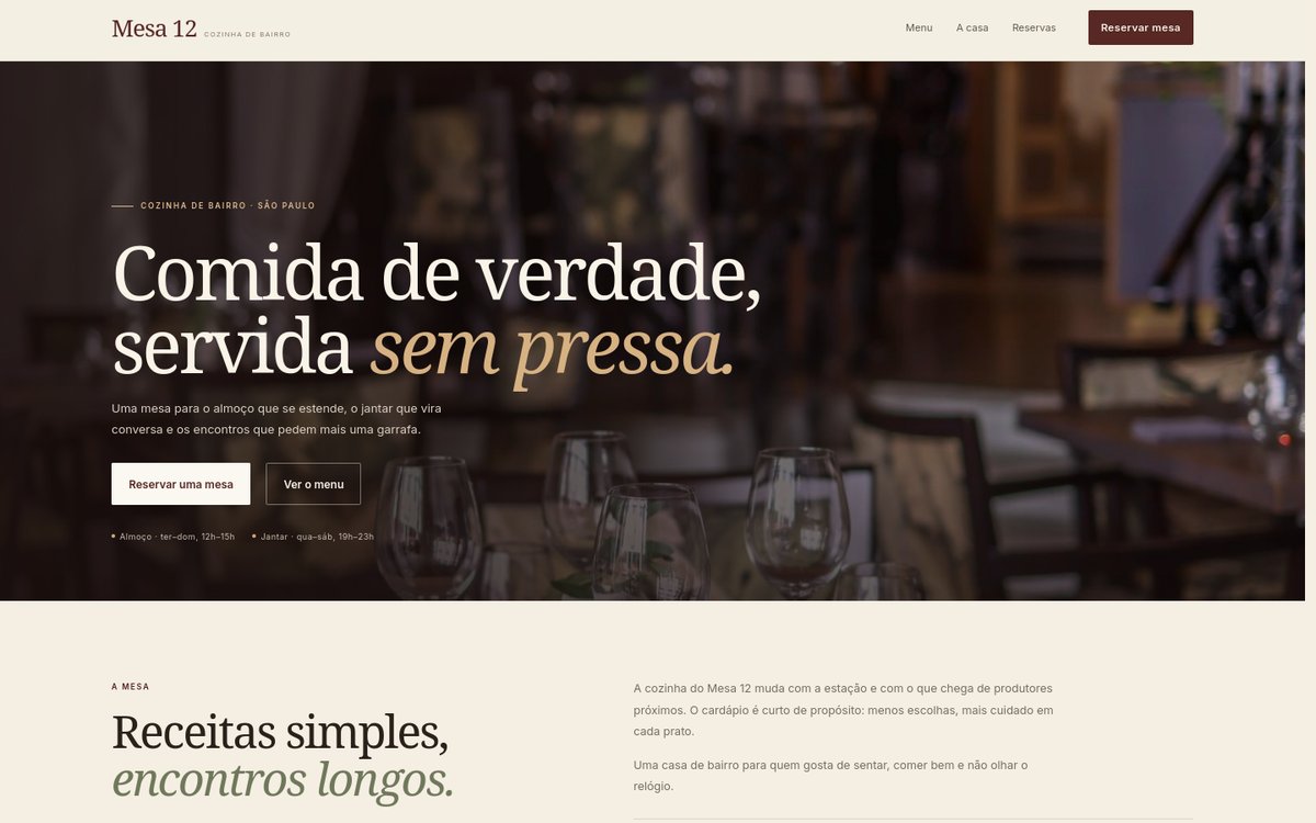 Prévia do projeto Mesa 12